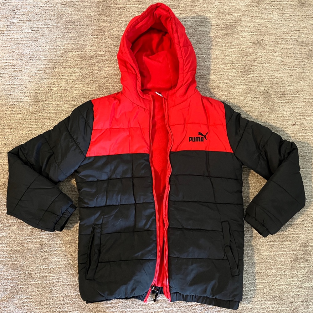Puma Black & Red Youth WinterJacket XL